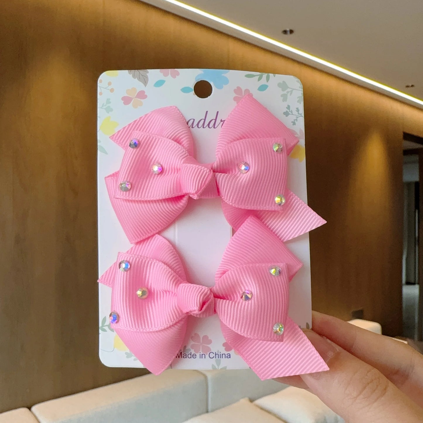 MaisonVerde® 2-Piece Hair Bow Clips – Fashion Ribbon Barrettes for Girls | Solid Colour Cheer Hair Accessories