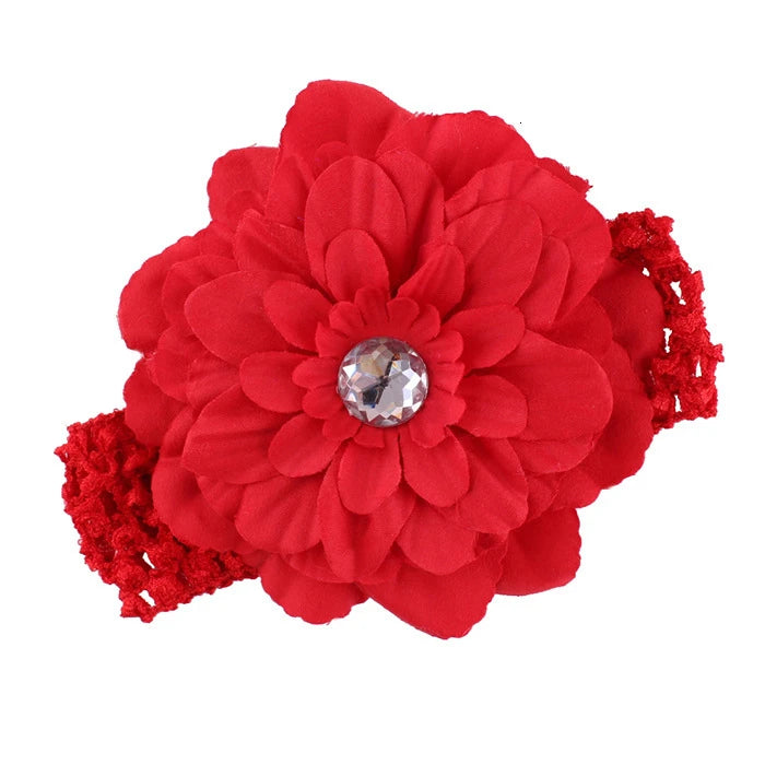 MaisonVerde® Baby Girl Floral Bow Turban Headband – Newborn & Toddler Hair Accessory