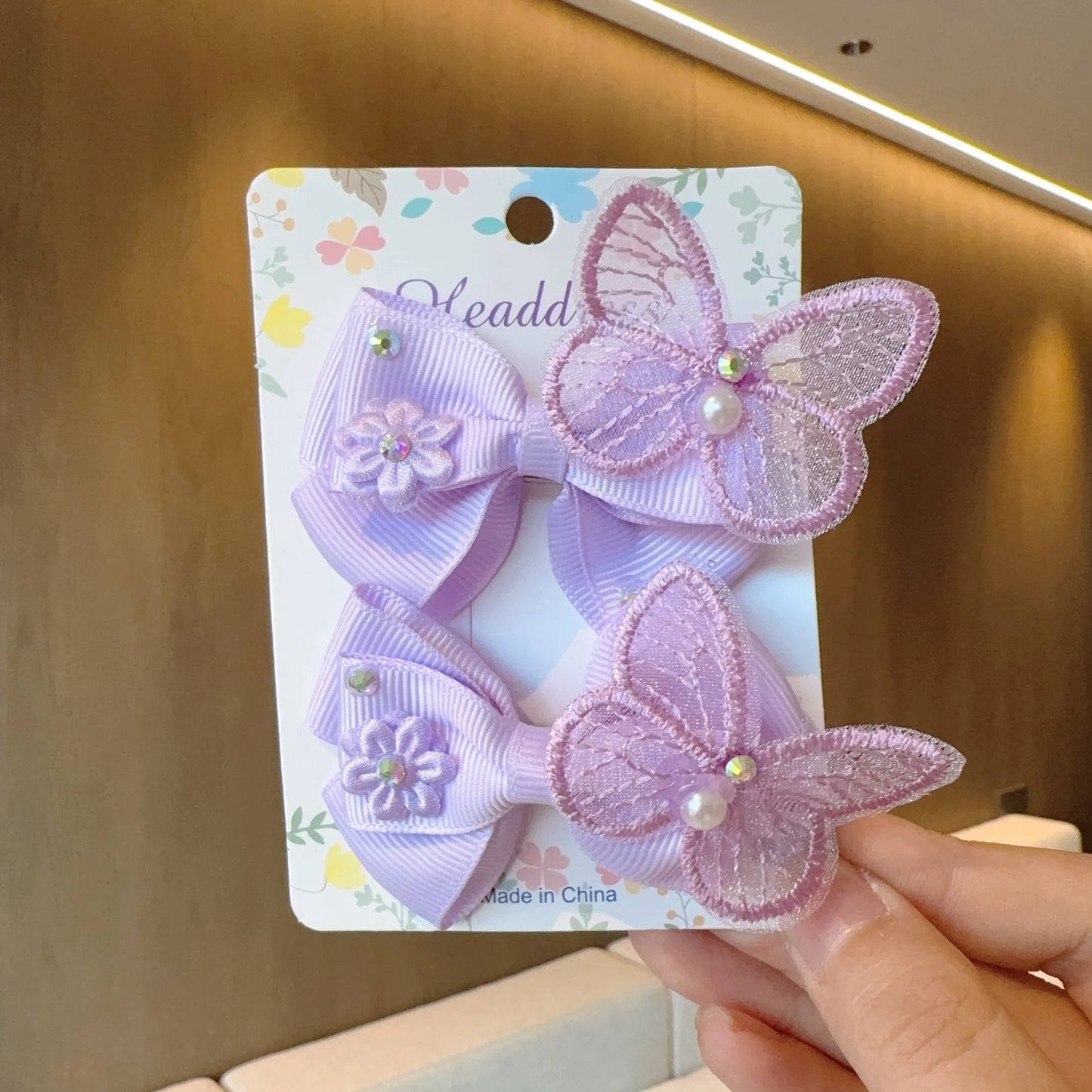 MaisonVerde® 2-Piece Hair Bow Clips – Fashion Ribbon Barrettes for Girls | Solid Colour Cheer Hair Accessories