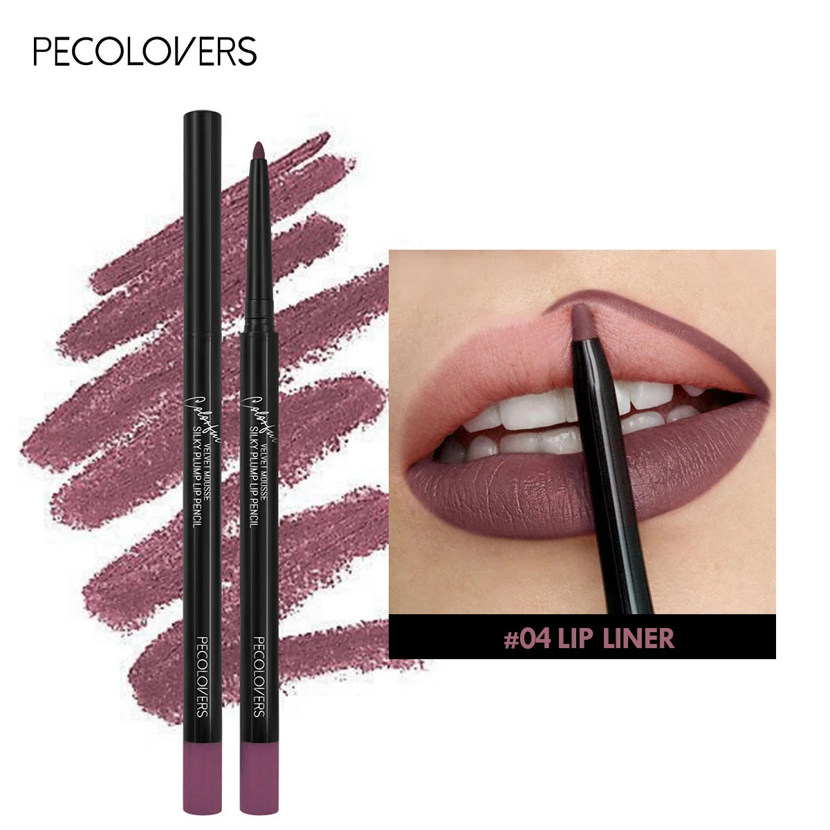 Waterproof Matte Lipliner Pencil – Long‑Lasting, Non‑Stick & Moisturising (12 Colours)