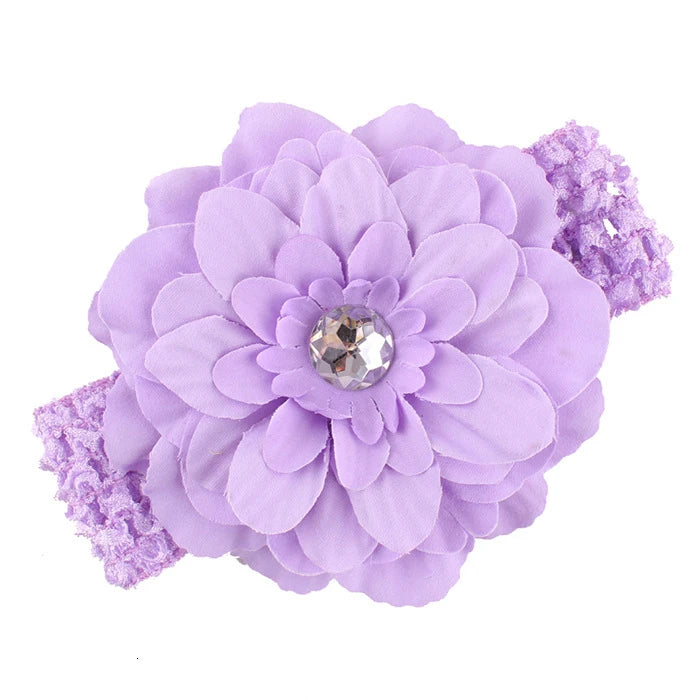 MaisonVerde® Baby Girl Floral Bow Turban Headband – Newborn & Toddler Hair Accessory