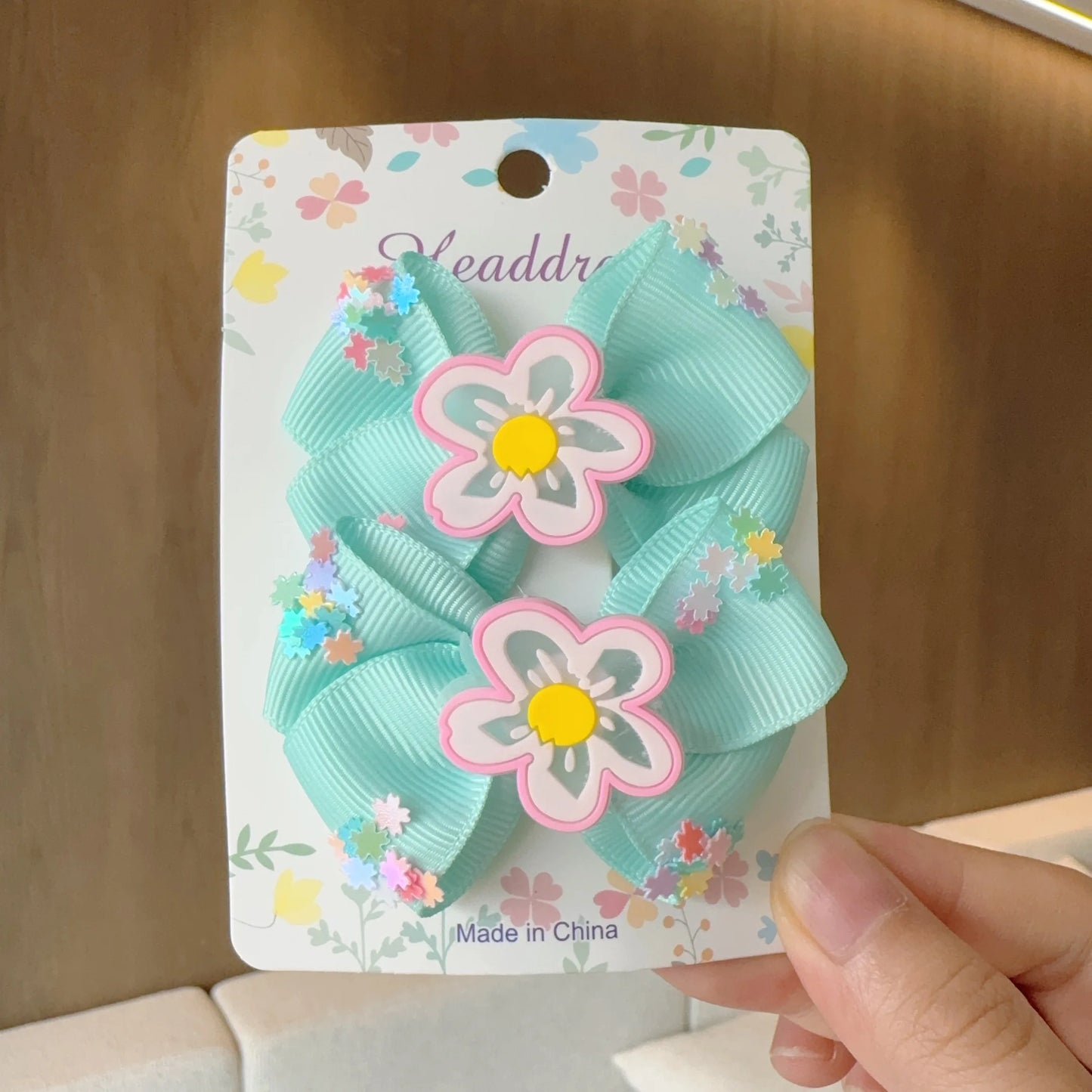 MaisonVerde® 2-Piece Hair Bow Clips – Fashion Ribbon Barrettes for Girls | Solid Colour Cheer Hair Accessories
