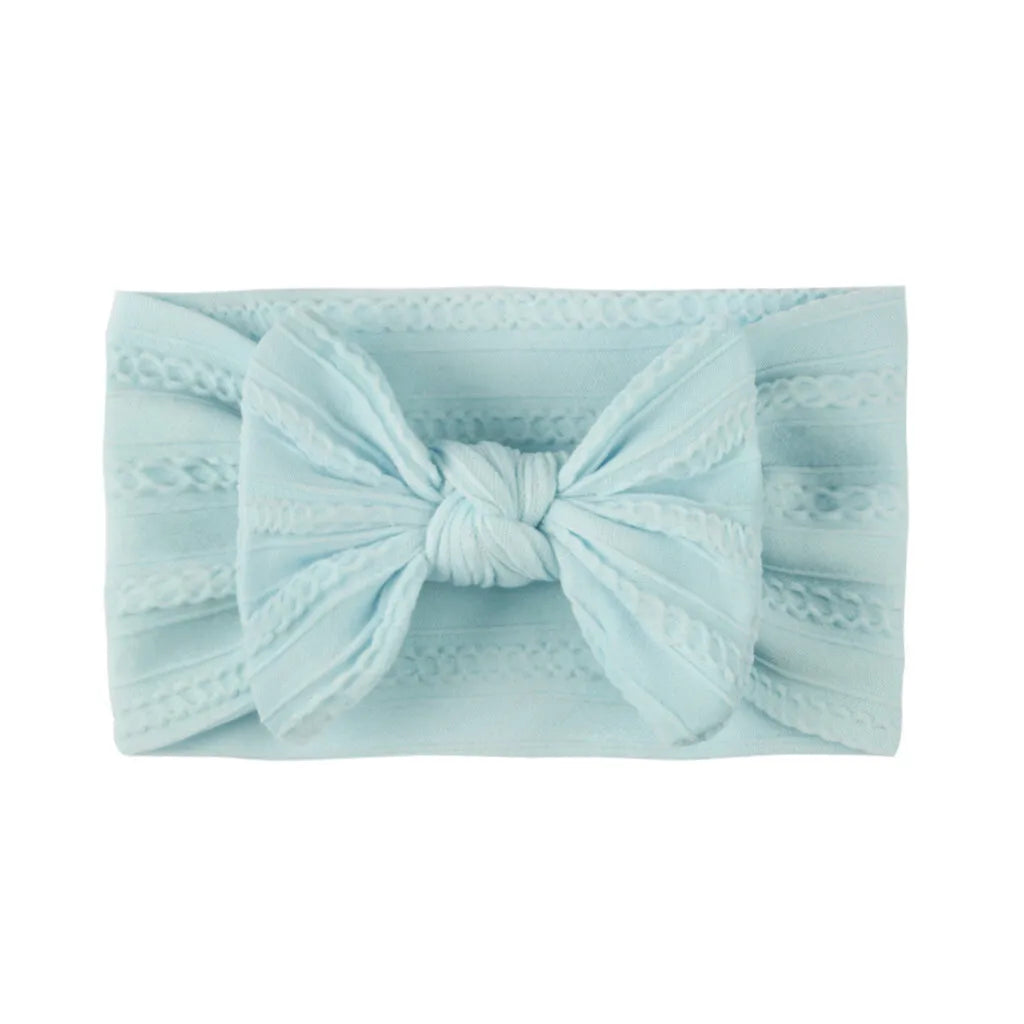 MaisonVerde® Baby Girl Headband – Soft Cotton Nylon Bow | 6M–6Y Adjustable Fit