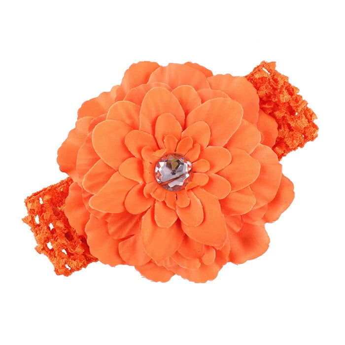 MaisonVerde® Baby Girl Floral Bow Turban Headband – Newborn & Toddler Hair Accessory