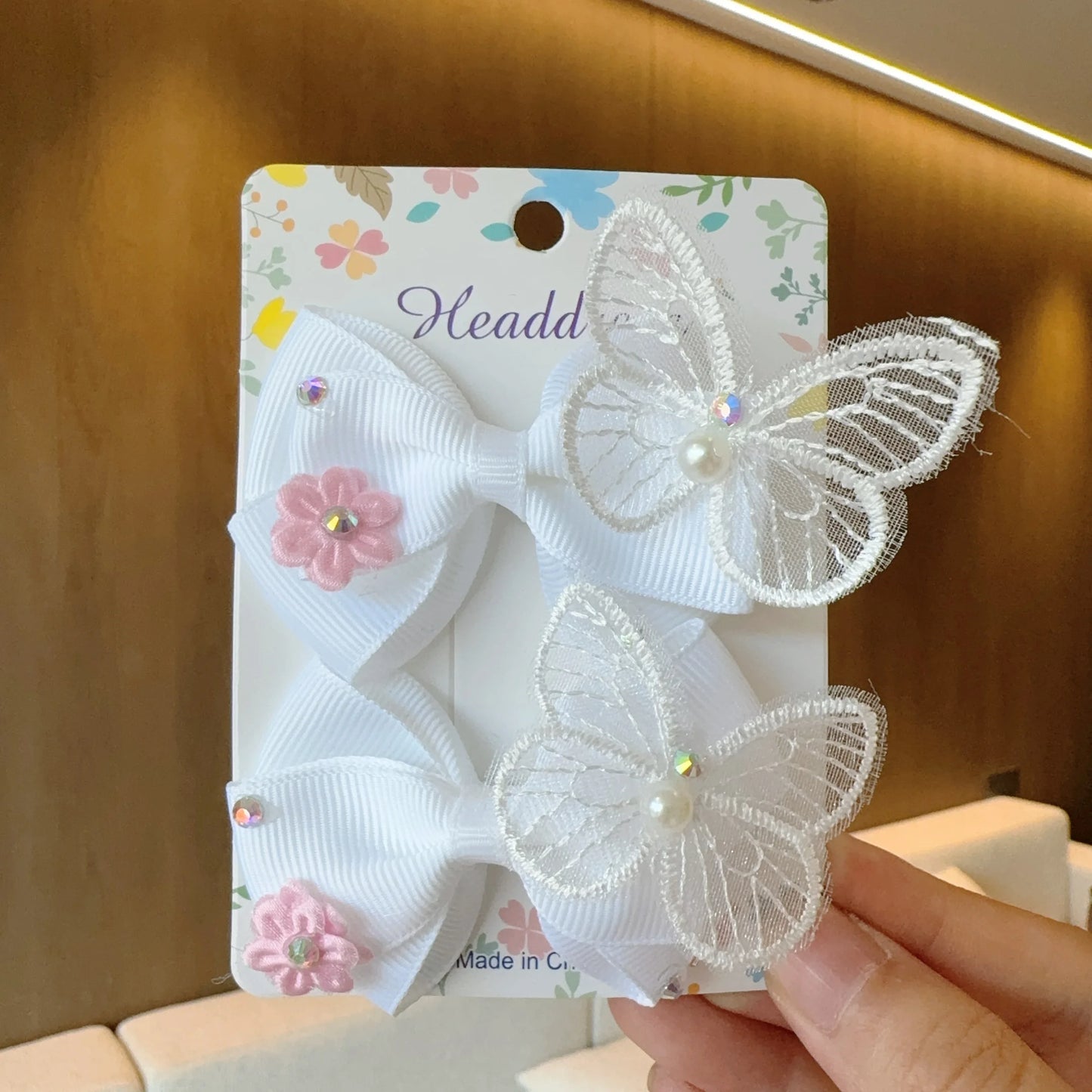 MaisonVerde® 2-Piece Hair Bow Clips – Fashion Ribbon Barrettes for Girls | Solid Colour Cheer Hair Accessories