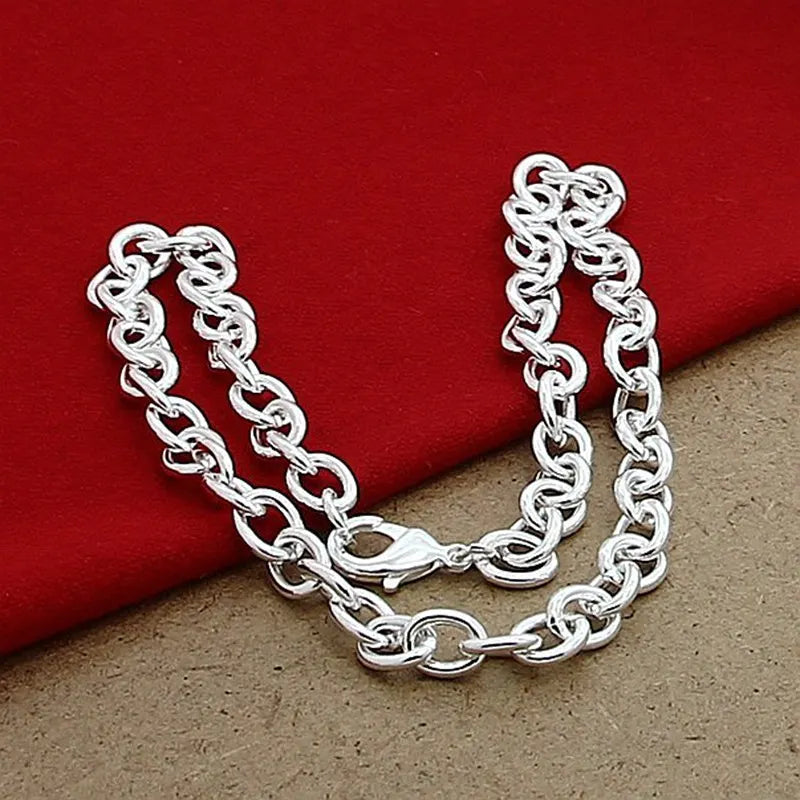 MaisonVerde® 925 Sterling Silver Chain Necklace – Classic Thick Link Design with Lobster Clasp | Unisex Silver Jewelry for Men & Women