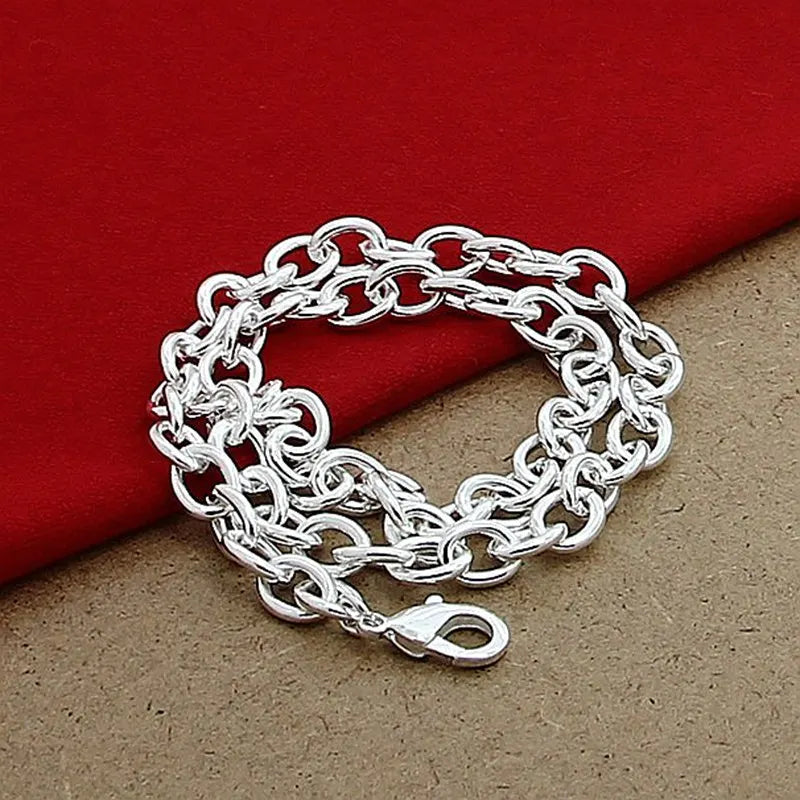 MaisonVerde® 925 Sterling Silver Chain Necklace – Classic Thick Link Design with Lobster Clasp | Unisex Silver Jewelry for Men & Women