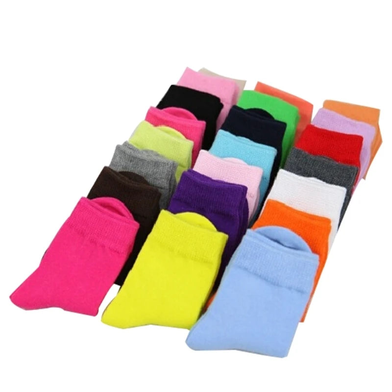 MaisonVerde® 20-Piece (10 Pair) Kids’ Cotton Socks – Candy Colours for Boys & Girls, 1–9 Years