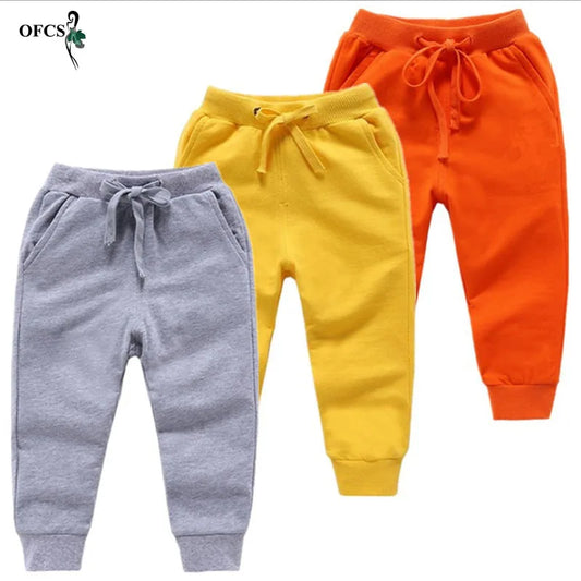 MaisonVerde® Cotton Kids’ Sport Pants – Unisex Casual Joggers for 2–10 Years