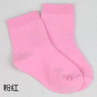 MaisonVerde® 20-Piece (10 Pair) Kids’ Cotton Socks – Candy Colours for Boys & Girls, 1–9 Years
