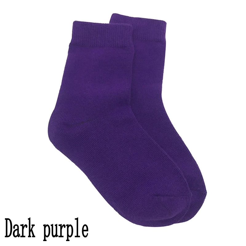 MaisonVerde® 20-Piece (10 Pair) Kids’ Cotton Socks – Candy Colours for Boys & Girls, 1–9 Years