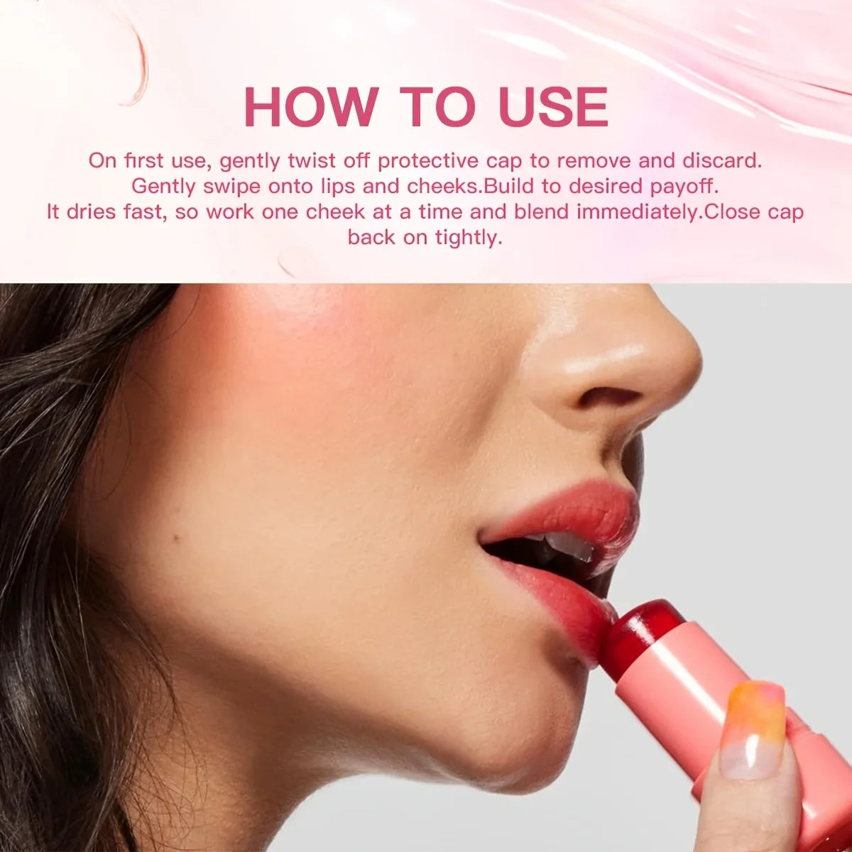 4 Colours Jelly Blush Stick – 3‑in‑1 Matte Blush, Lip Balm & Eyeshadow