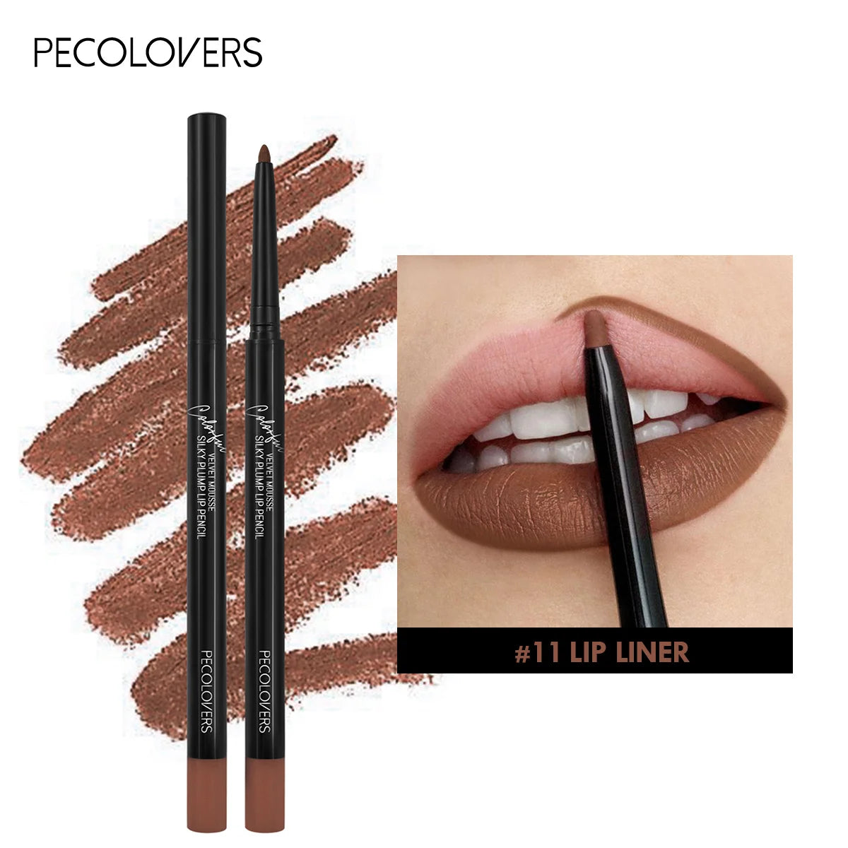 Waterproof Matte Lipliner Pencil – Long‑Lasting, Non‑Stick & Moisturising (12 Colours)