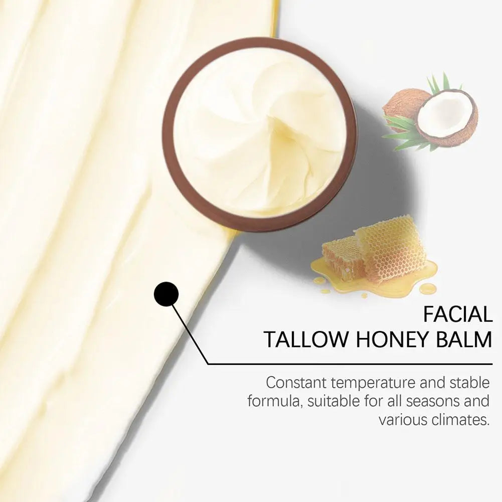 Whipped Beef Tallow And Honey Balm Moisturizing Beef Tallow Face Cream Body Lotion Grass Fed Grass Finished Face Cream Care 120g/25g
