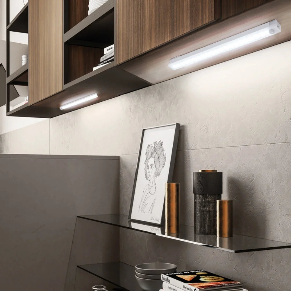MaisonVerde® Rechargeable LED Motion Sensor Light – Wireless Night Light for Wardrobes, Stairs, Kitchen | Type-C Charging, 3-Mode Backlight