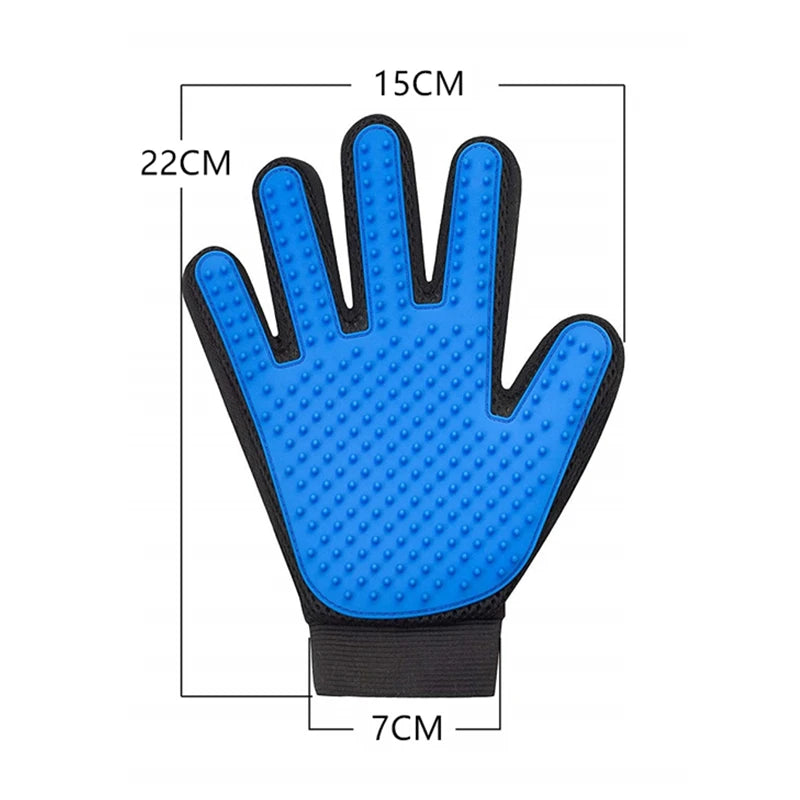 Pet Grooming Glove – Cat & Dog Hair Deshedding, Bath & Massage Brush