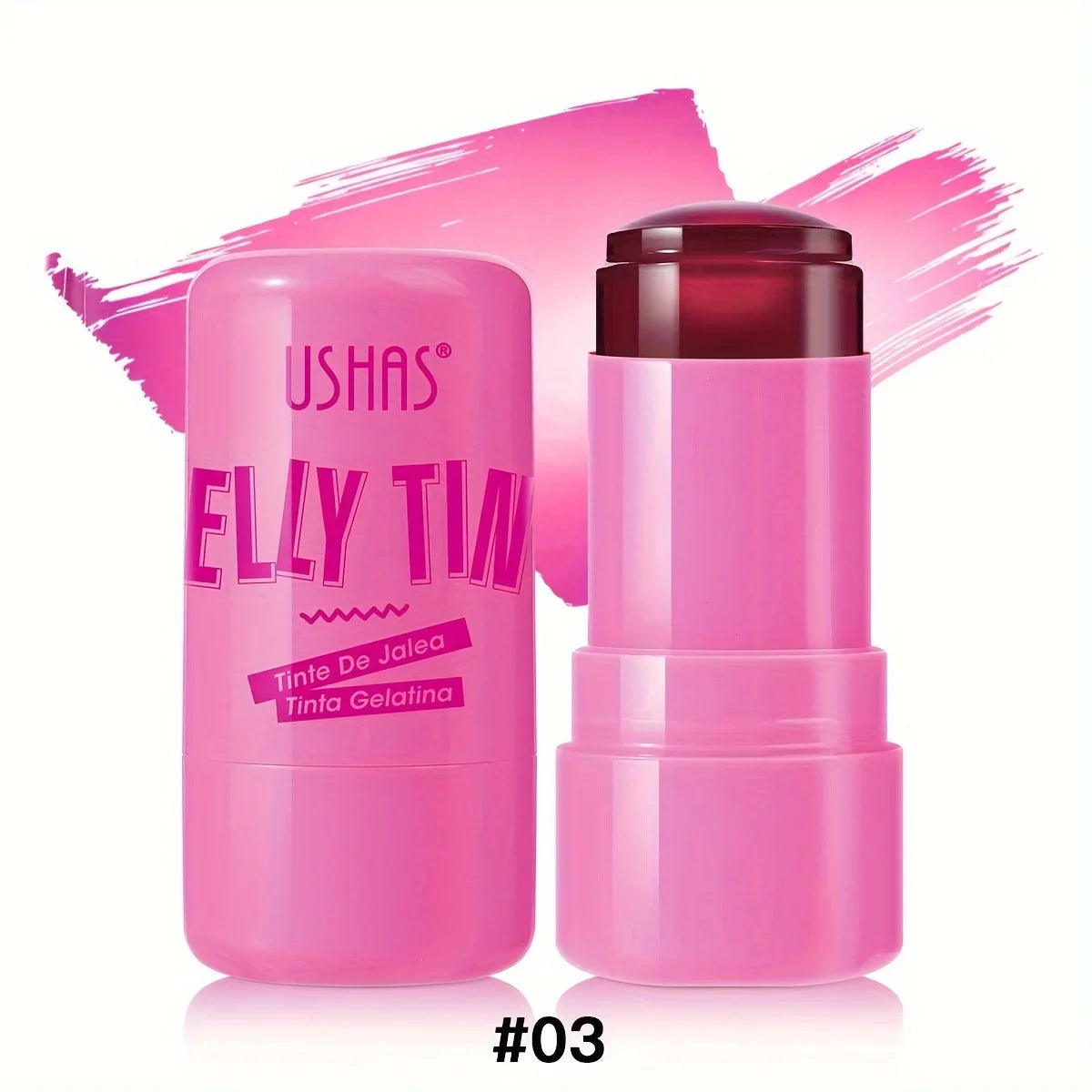 4 Colours Jelly Blush Stick – 3‑in‑1 Matte Blush, Lip Balm & Eyeshadow