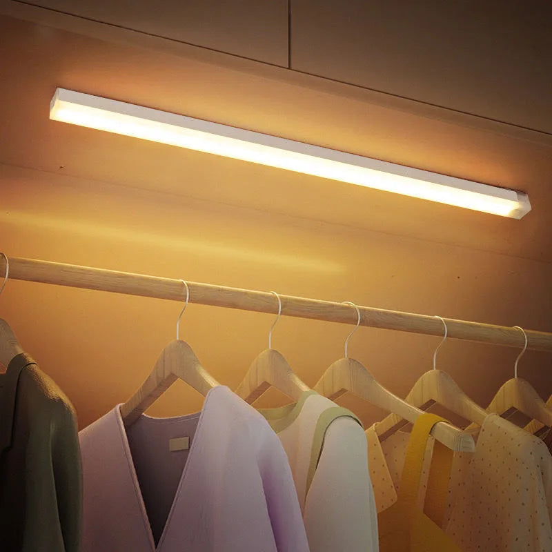 MaisonVerde® Rechargeable LED Motion Sensor Light – Wireless Night Light for Wardrobes, Stairs, Kitchen | Type-C Charging, 3-Mode Backlight