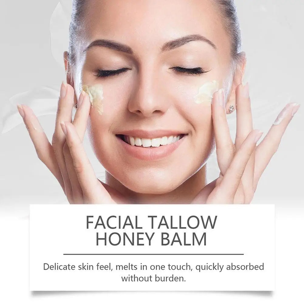 Whipped Beef Tallow And Honey Balm Moisturizing Beef Tallow Face Cream Body Lotion Grass Fed Grass Finished Face Cream Care 120g/25g