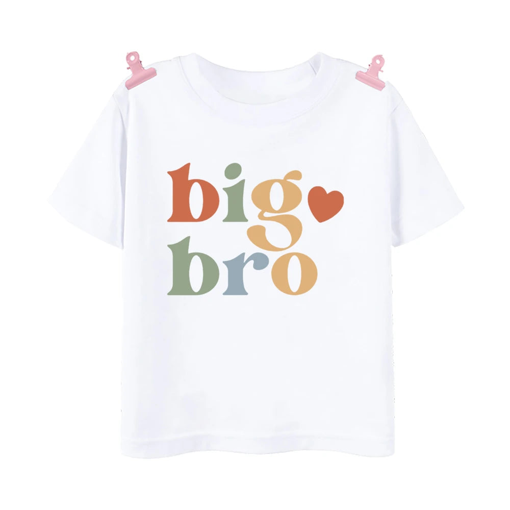 MaisonVerde® Matching Big Brother & Little Brother T-Shirts – Sibling Short Sleeve Tees for Kids | Summer Family Outfit