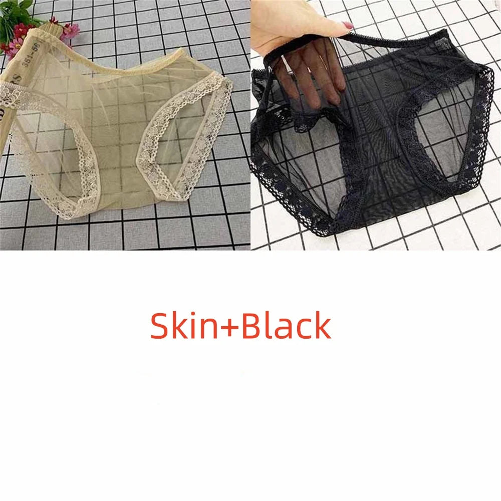 MaisonVerde® Sheer Mesh Seamless Briefs – Quick-Dry Transparent Low-Rise Panties for Women | Lightweight, Breathable, Sexy Underwear