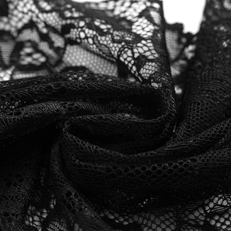 MaisonVerde® 2025 Summer Women’s Sexy Lace Pajama Set – See‑Through Suspender Top & Shorts (Black / Pink)