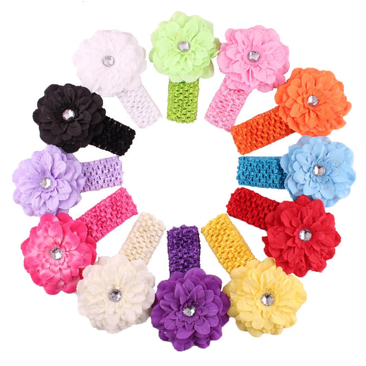 MaisonVerde® Baby Girl Floral Bow Turban Headband – Newborn & Toddler Hair Accessory