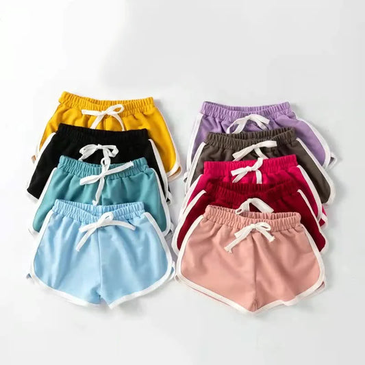 MaisonVerde® Candy Colour Girls’ Summer Shorts – Soft Cotton Casual Wear
