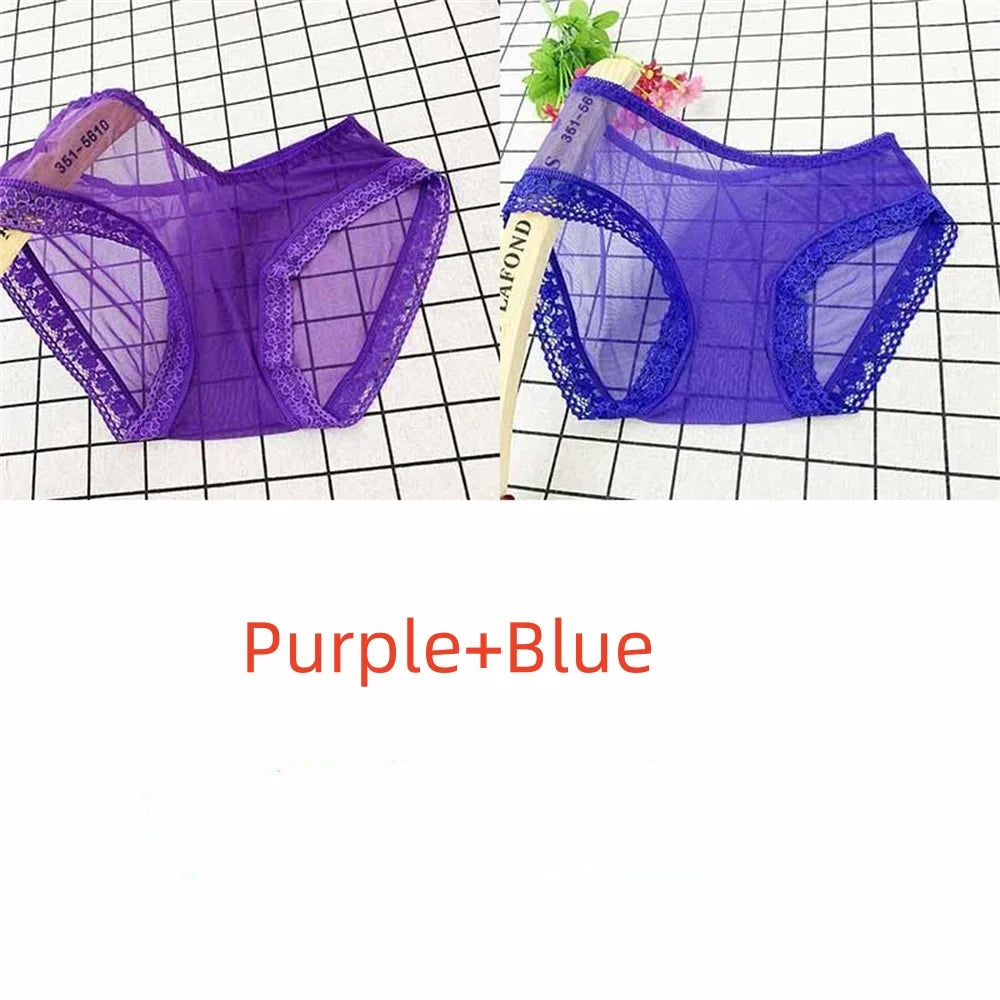 MaisonVerde® Sheer Mesh Seamless Briefs – Quick-Dry Transparent Low-Rise Panties for Women | Lightweight, Breathable, Sexy Underwear