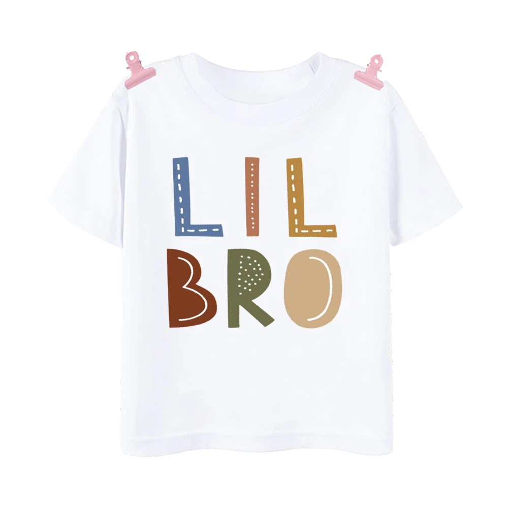 MaisonVerde® Matching Big Brother & Little Brother T-Shirts – Sibling Short Sleeve Tees for Kids | Summer Family Outfit