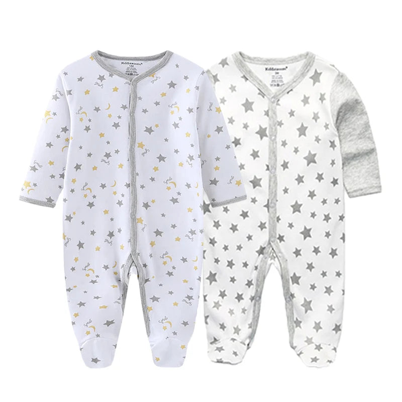 MaisonVerde® Kiddiezoom 2-Piece Baby Romper Set – 100% Cotton Long Sleeve Jumpsuit (0–12 Months)