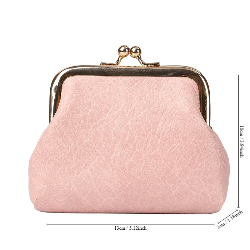MaisonVerde® Retro Candy-Coloured Coin Purse – Short Buckle Wallet for Women | Multi-Compartment PVC Mini Purse