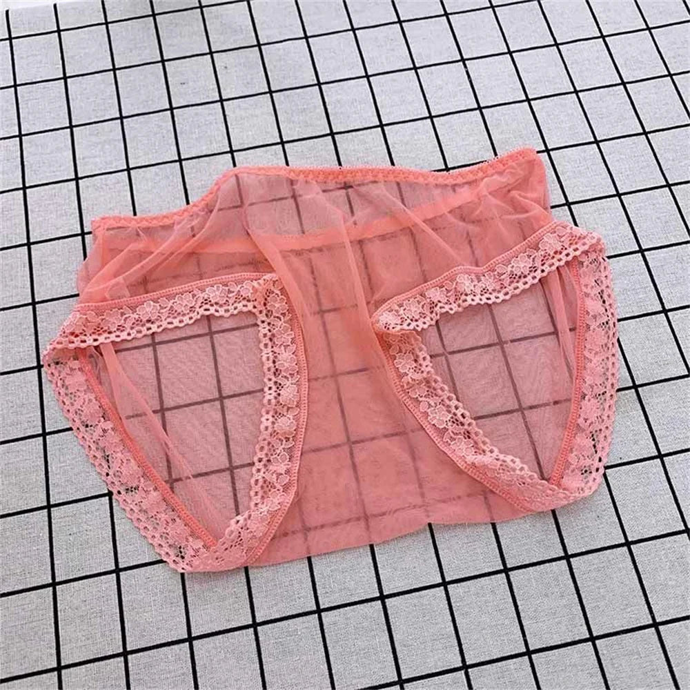 MaisonVerde® Sheer Mesh Seamless Briefs – Quick-Dry Transparent Low-Rise Panties for Women | Lightweight, Breathable, Sexy Underwear