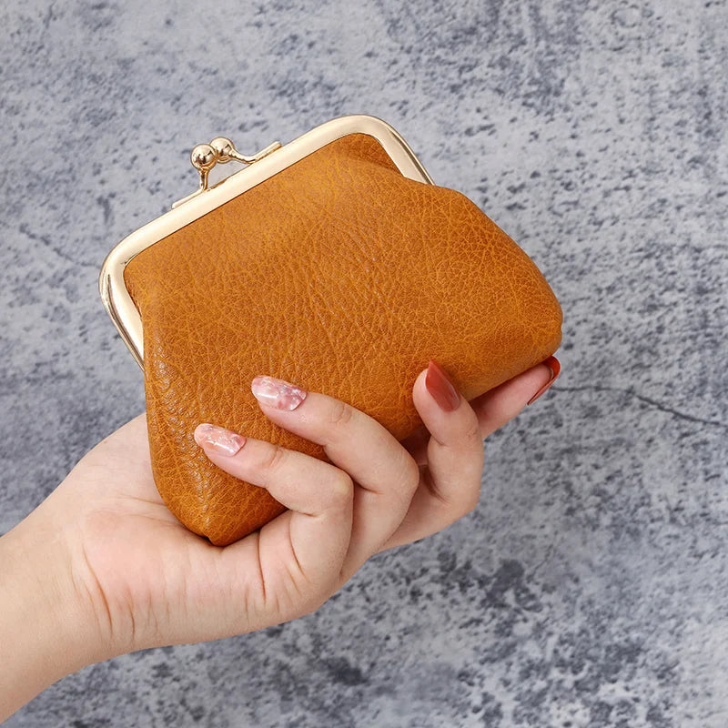 MaisonVerde® Retro Candy-Coloured Coin Purse – Short Buckle Wallet for Women | Multi-Compartment PVC Mini Purse