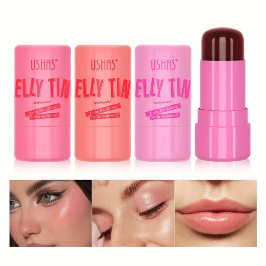 4 Colours Jelly Blush Stick – 3‑in‑1 Matte Blush, Lip Balm & Eyeshadow