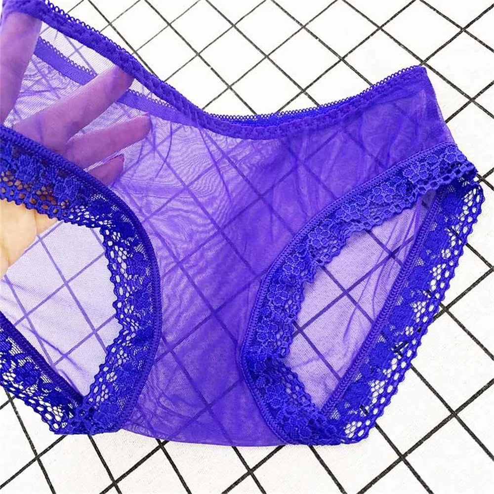MaisonVerde® Sheer Mesh Seamless Briefs – Quick-Dry Transparent Low-Rise Panties for Women | Lightweight, Breathable, Sexy Underwear