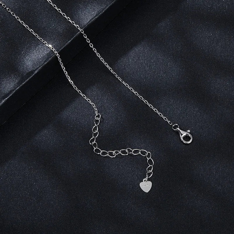 MaisonVerde® Bamoer U 1CT Light Blue Moissanite Necklace – 925 Sterling Silver Diamond-Tested Pendant with Gift Box | Elegant Jewelry for Her