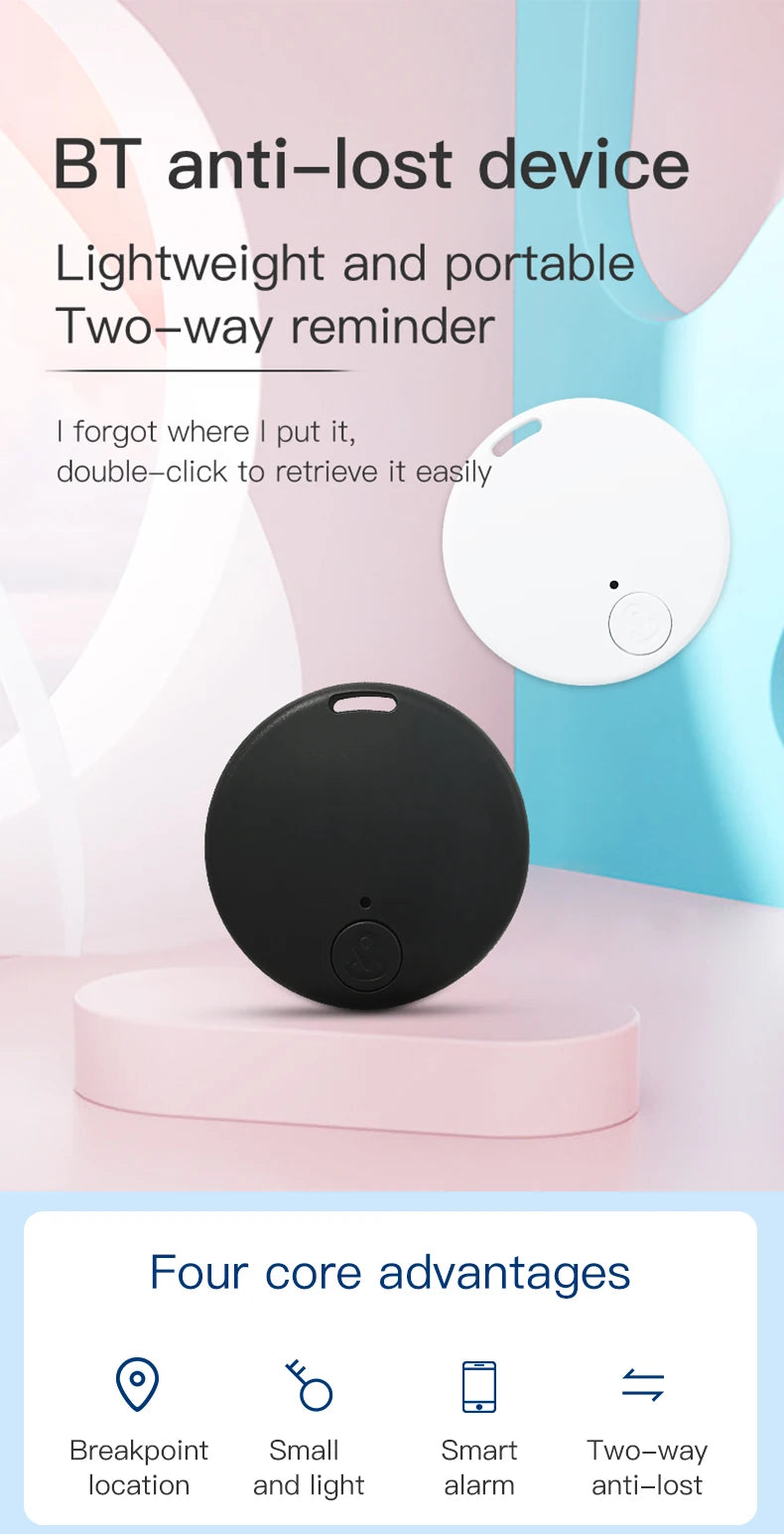 Mini Bluetooth GPS Tracker – Anti-Lost Smart Tag for Keys, Pets & Wallets
