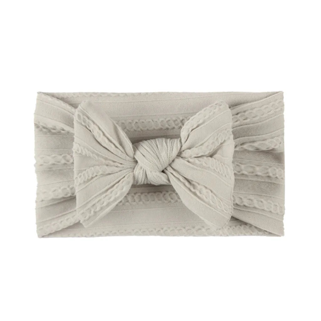 MaisonVerde® Baby Girl Headband – Soft Cotton Nylon Bow | 6M–6Y Adjustable Fit