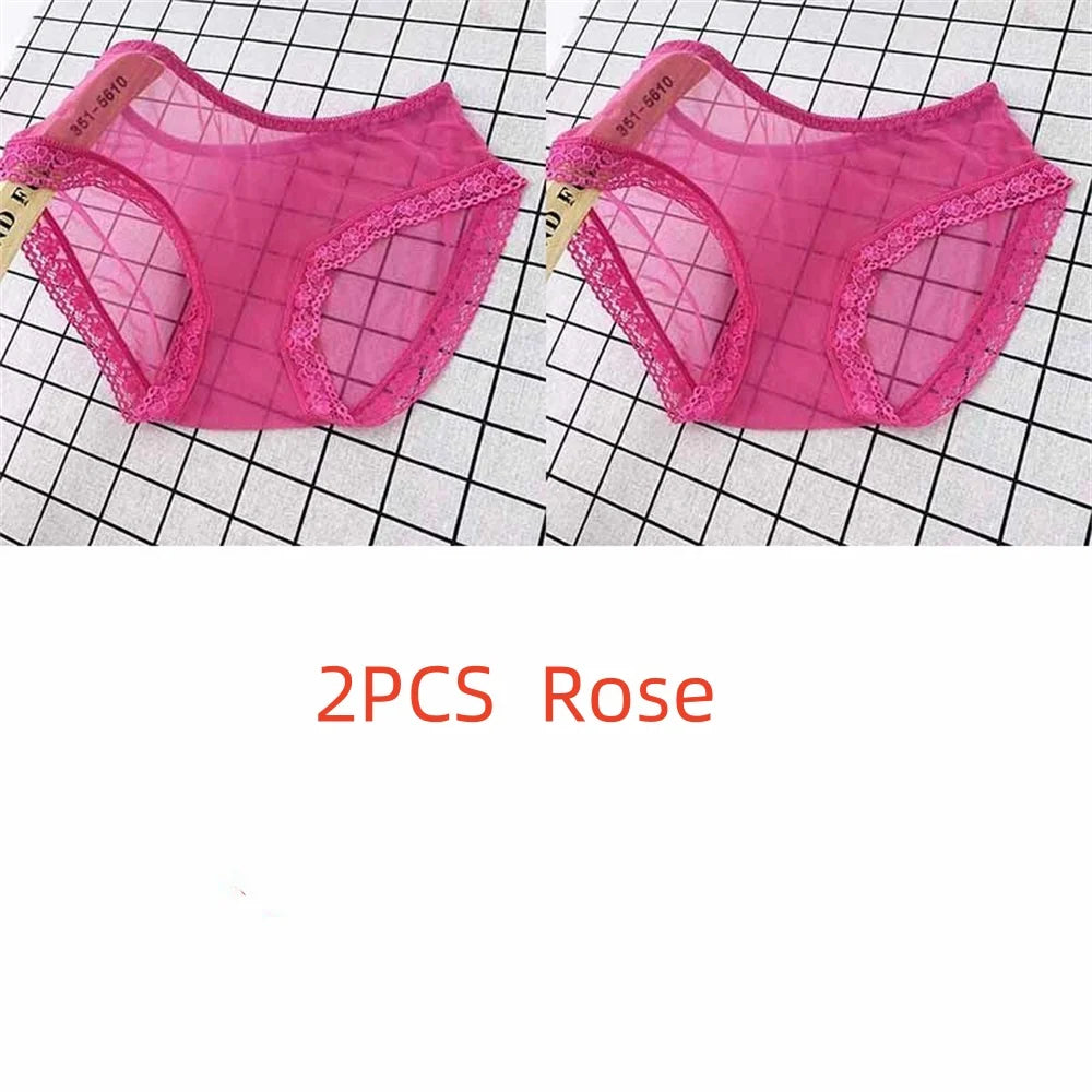 MaisonVerde® Sheer Mesh Seamless Briefs – Quick-Dry Transparent Low-Rise Panties for Women | Lightweight, Breathable, Sexy Underwear
