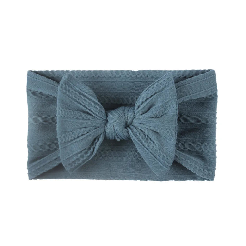 MaisonVerde® Baby Girl Headband – Soft Cotton Nylon Bow | 6M–6Y Adjustable Fit