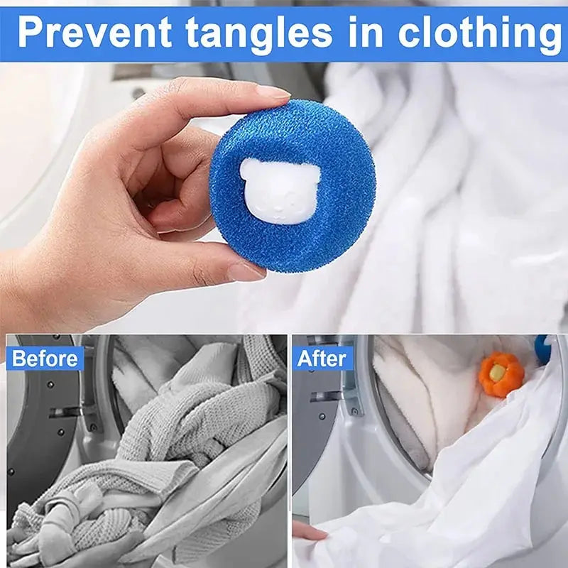 Reusable Pet Hair Remover Balls for Washing Machine – Cat & Dog Fur Lint Catcher, Laundry Filter Ball for Clothes, Jackets & Blankets – 1/3/5 Pack