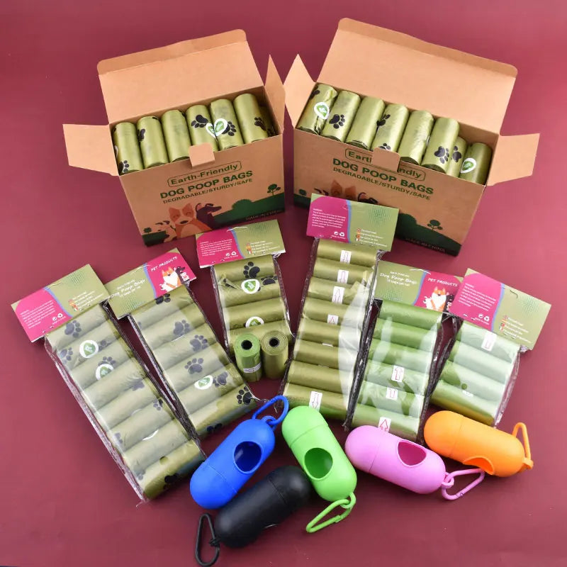 Biodegradable Pet Poop Bags with Dispenser – Scented & Eco-Friendly Waste Bags (1–42 Rolls)