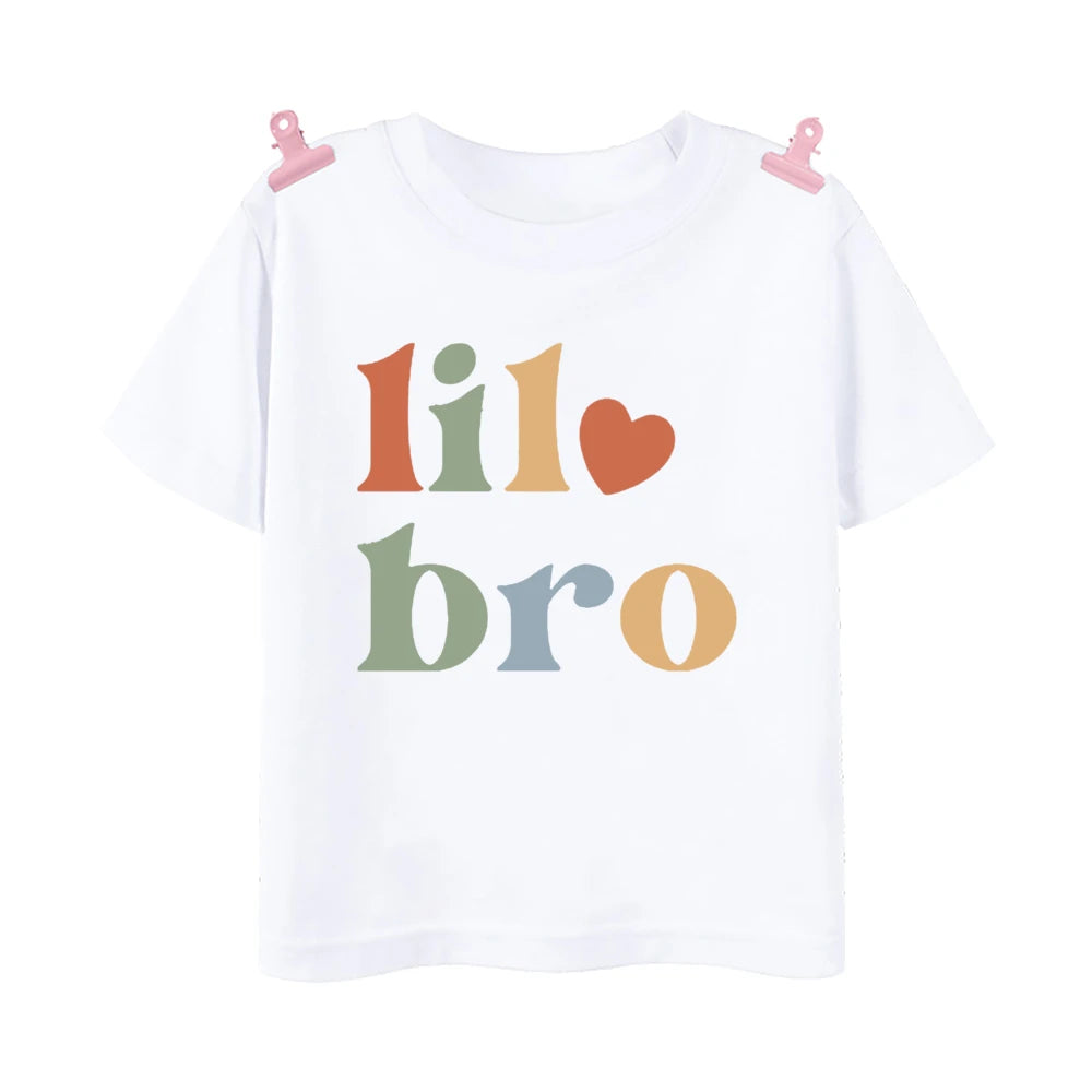 MaisonVerde® Matching Big Brother & Little Brother T-Shirts – Sibling Short Sleeve Tees for Kids | Summer Family Outfit