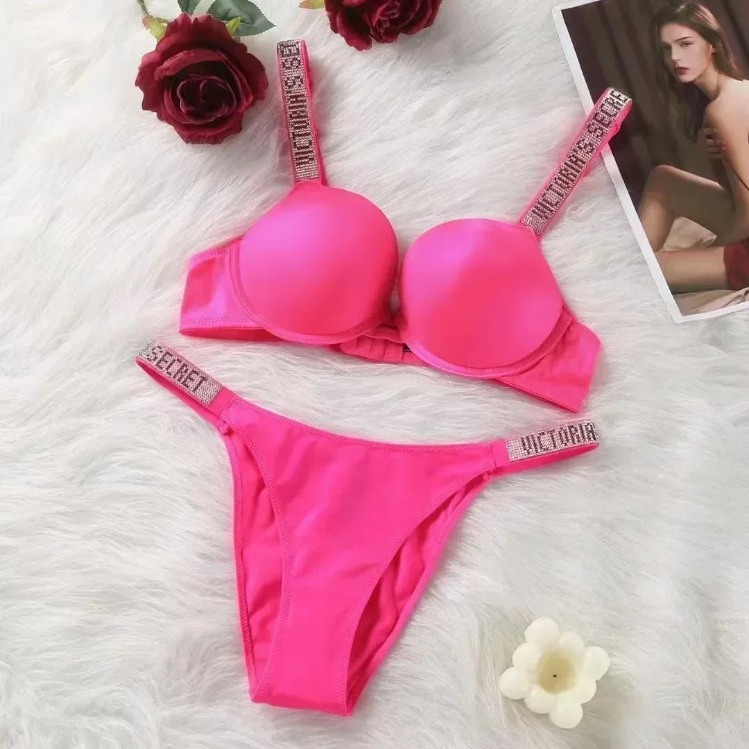 MaisonVerde® 2025 Seamless Push-Up Lingerie Set – Breathable Underwire Bra & Briefs | Everyday Shaping Support Inspired by Victoria’s Secret