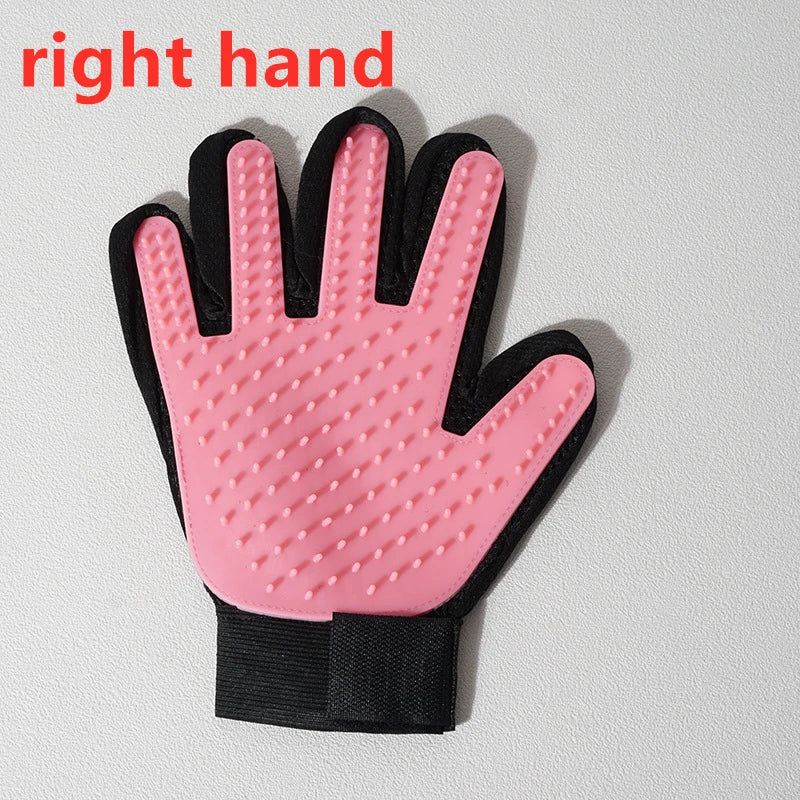 Pet Grooming Glove – Cat & Dog Hair Deshedding, Bath & Massage Brush