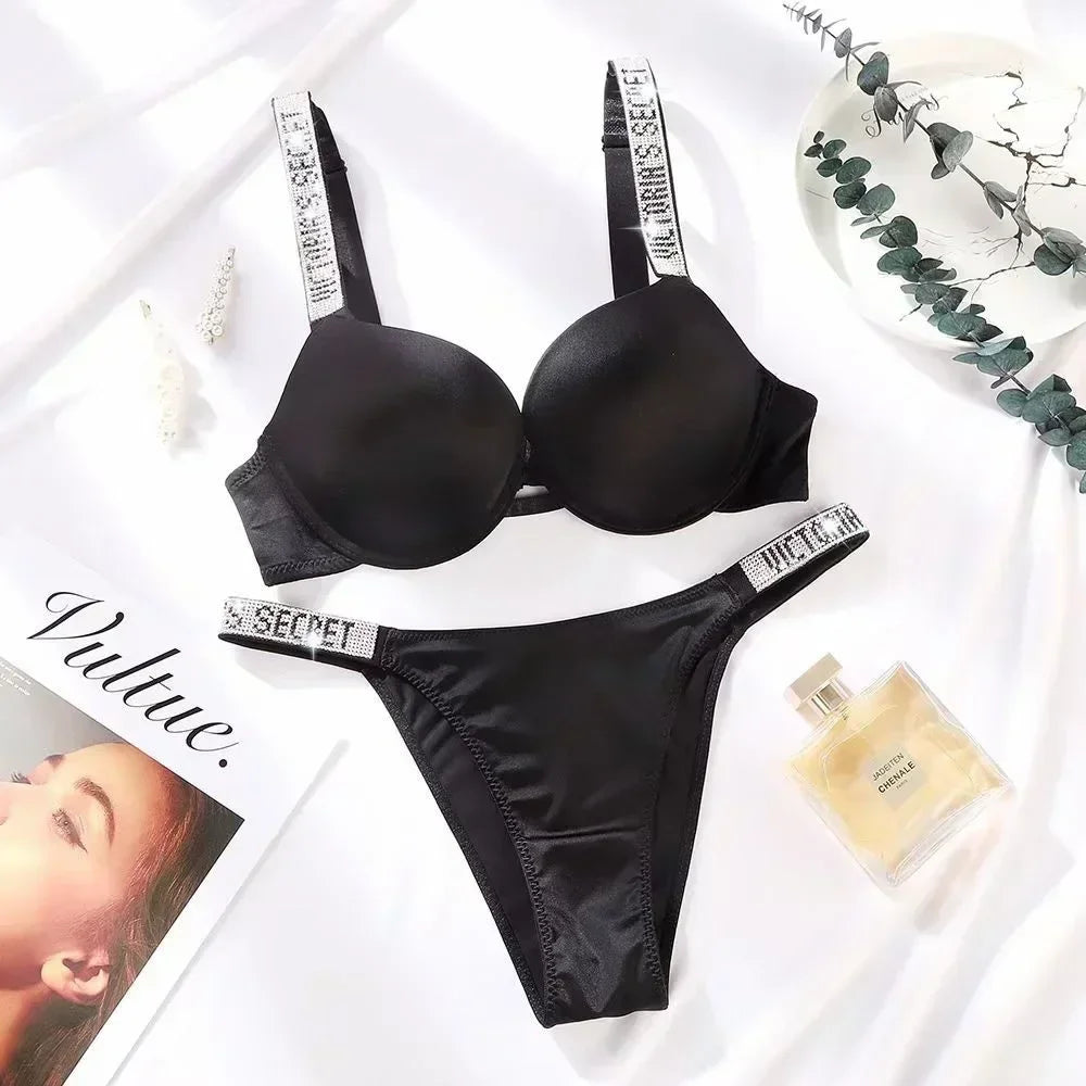 MaisonVerde® 2025 Seamless Push-Up Lingerie Set – Breathable Underwire Bra & Briefs | Everyday Shaping Support Inspired by Victoria’s Secret