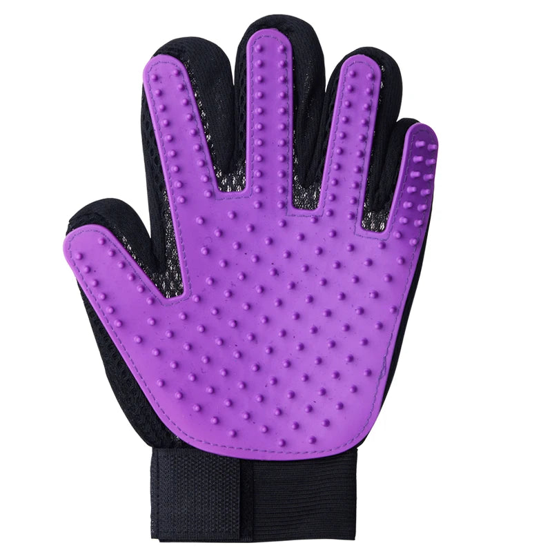 Pet Grooming Glove – Cat & Dog Hair Deshedding, Bath & Massage Brush