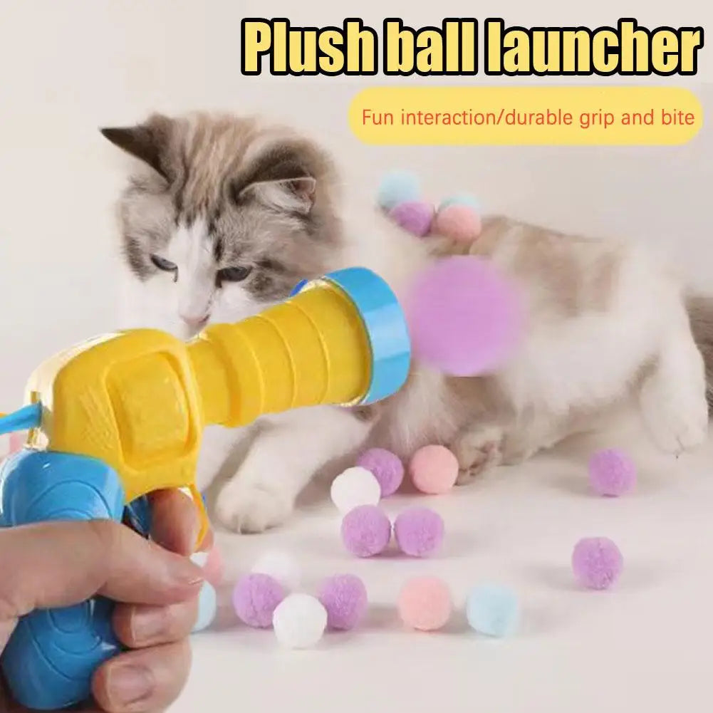 Interactive Cat Launcher Toy – Shooting Ball Game for Kittens & Pets