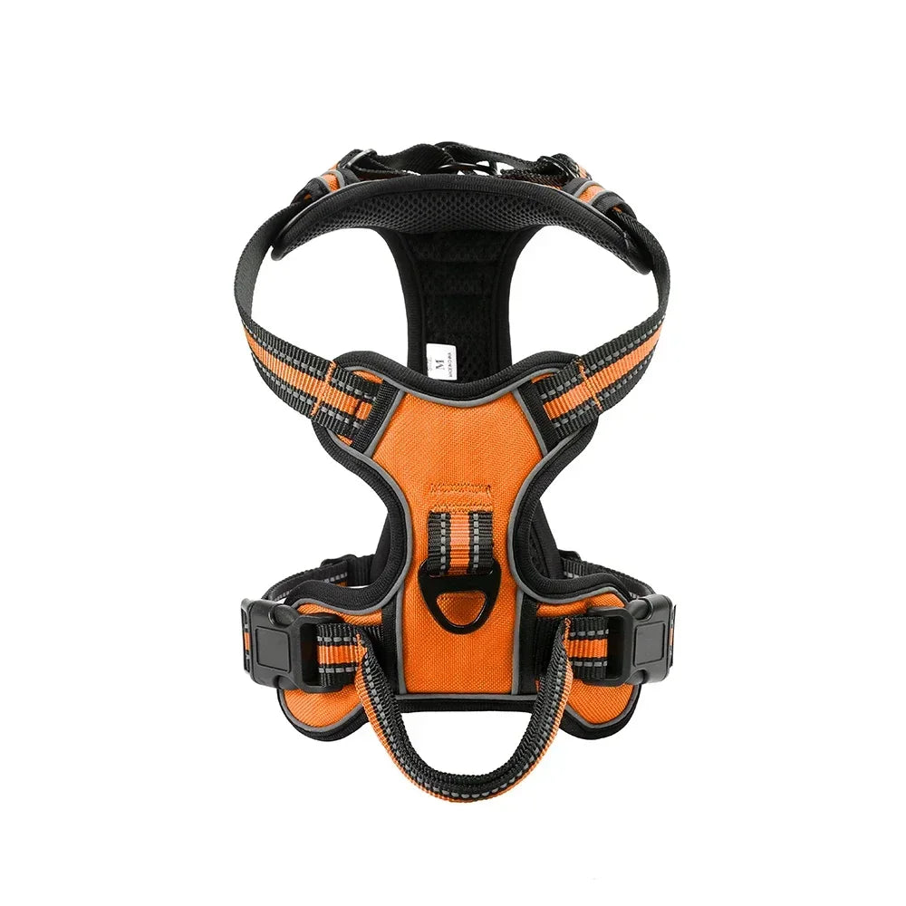 Adjustable Nylon Dog Harness Vest – Reflective, Breathable & No‑Pull Design for Small to Large Dogs